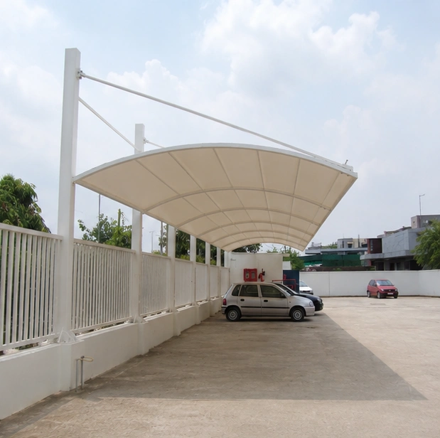 Manesar Car Parking tensile structure, Ekra Decor &mdash; photograph 3
